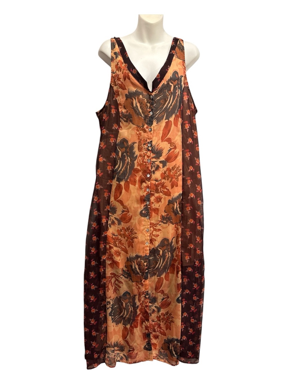 Soft Surroundings Floral Button Front Sundress